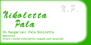 nikoletta pala business card